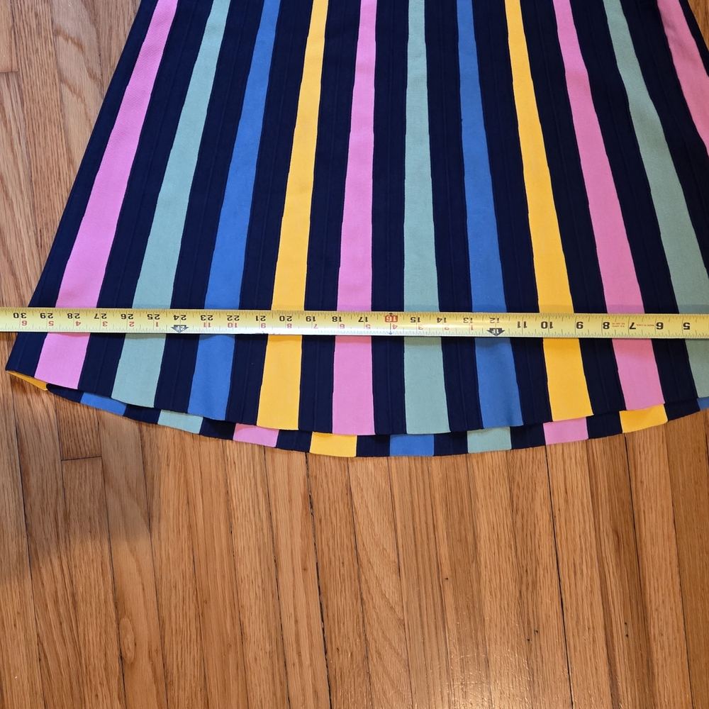 Anthropologie Navy Multicolor A-Line Skirt - Picture 6 of 12